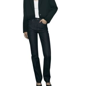 Zara High Rise Straight Leg Bootcut ZW Collection Jeans in Rinse Women’s Size 2